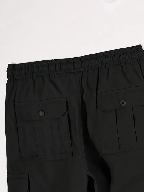 Image of Men's Casual Cargo Pants | Regular Fit Multi-Pocket Trousers-
