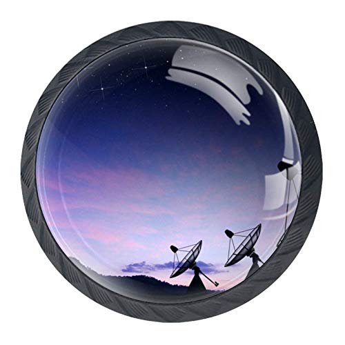 Mini-Knauf für Satellitenschüssel, Sky, Sonne, Sterne, Schrank und Schublade, mit Schrauben