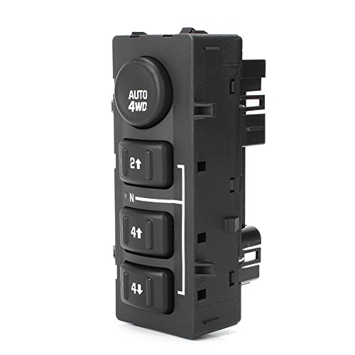 Cnsodo15 Automotive Transfer Case Selector Dash Switch Wheel Drive Switch Transfer Case Button 4WD Switch Case 4x4 Balck 1 pc for Chervrolet Suburban Tahoe Yukon/XL Avalanche 03-06