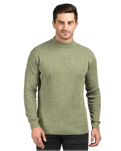 Image of Men Woolen Round Neck Solid Striped Design Pullover Heavy Rainbow Fabric Winter Wear Pure Wool Cardigan for Men Fully Warm Pullover Free Sizes