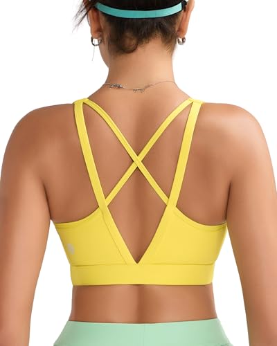 Image of RUNNING GIRL High Impact Sports Bras for Women, High Support Running Sports Bra Moulded Cup Strappy Sports Bras