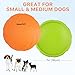 Prime Pets Dog Flying Disc, 2 Pack, 7 Inch, Durable Dog Toys, Nature Rubber Floating Flying Saucer for Water Pool Beach, Orange and Green
