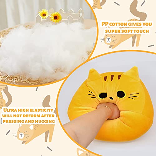 Image of 3D Orange Cat Plush Toy, 15.7'' Brown /Grey /Orange Stuffed Animal Plush Pillow for Birthday /Christmas /Kids Gifts /Home Car Decoration