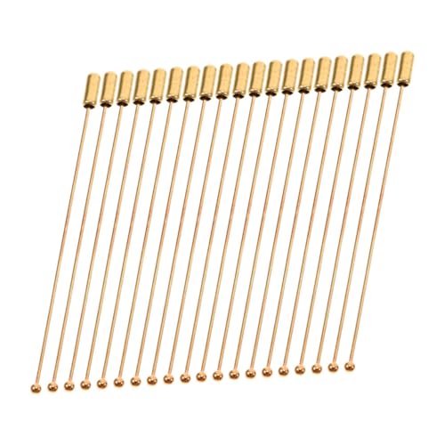 IWOWHERO 20pcs 90 Brooch Pin Veil Pins Embroidery Brooch Making Jewelry Stickpins DIY Jewelry Findings Golden Stainless Steel