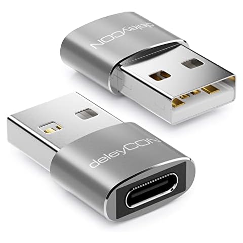 deleyCON Adaptador USB C a USB [2 Unidades] Cover