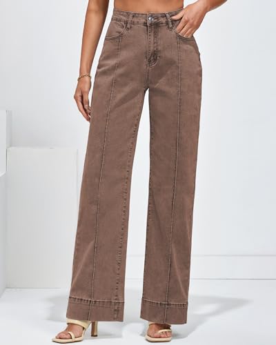 luvamia Wide Leg Jeans for Women Trendy High Waist Straight Leg Baggy Jeans Stretchy Denim Pants Trouser Jeans2