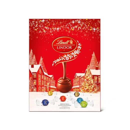Lindt Calendario Dell'Avvento Lindor 24 Praline Lindor, Confezione da 299g