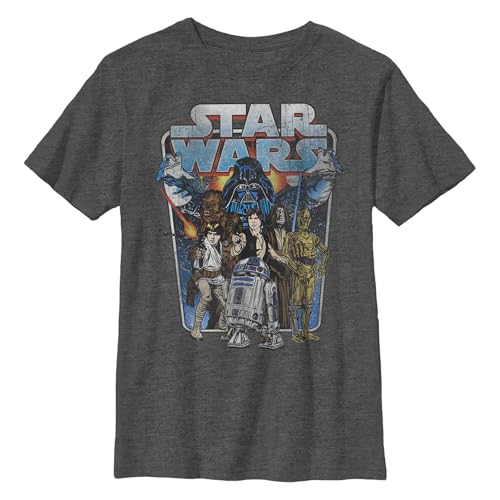 T-shirt Star Wars Classic Battle pour garçon en coton gris anthracite taille M