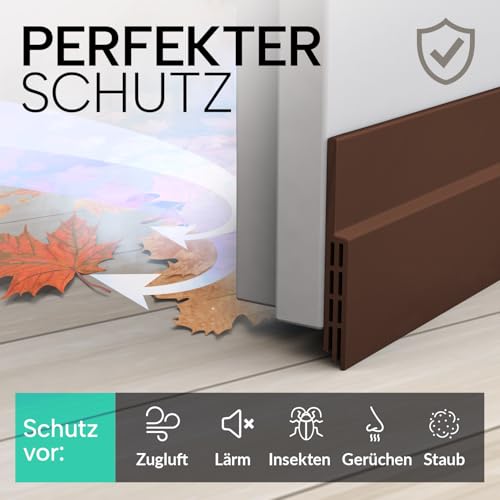 Image of Water Stopper Barrier for Doorways, Flood Protection, Water Seal Strip (Brown, 1-Meter, D)
