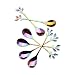 FYONE Espresso spoons 18/10 Stainless Steel, Shape of leaves 6-piece Vogue Mini Teaspoons set for Coffee Sugar Dessert Cake Ice Cream Soup (4.64 Inches)(Rainbow-Spoon)