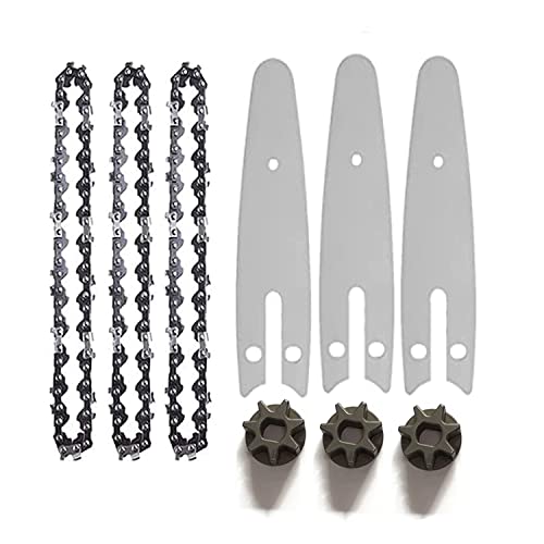 3PCS 4 pouces/6 pouces Mini tronçonneuse de remplacement Portable électrique sans fil tronçonneuses chaîne plaque de guidage pour La Coupe Du Bois Branches D'arbres ÉLagage Cour Jardinage Cover