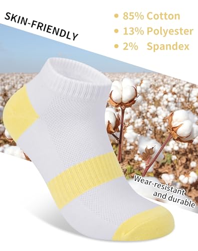 Image of 6 Pairs Ankle Socks for Women - Lightweight Low Cut No Show Casual Cotton Socks Breathable