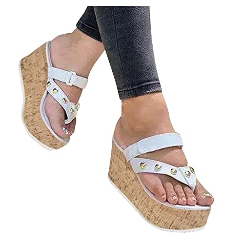 Women s Slide Wedge Sandals Summer Thong Slippers High Heel Platform Wedge Flip Flops Casual Outdoor Leisure Beach Shoes