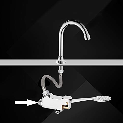 Kit robinet d'eau d'évier à commande au pied anti contamination
