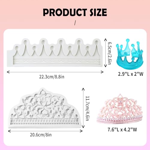 Moldes de chocolate con forma de corona para fiestas infantiles 3