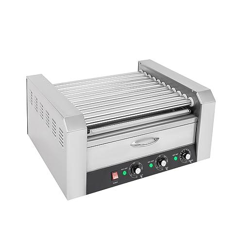 UMJIGF Hot Dog Warmer Roller Grill Cooker Commercial Machine,