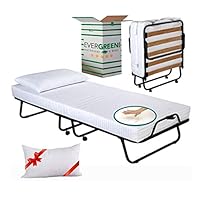 Sommier Lattes + Matelas EvergreenWeb 20cm - Orthopedique Dureté H2/H3 Avec Coussin Offert