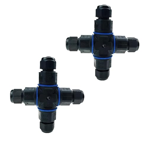 BE-TOOL 4 Way IP68 Waterproof Electrical Wire Cable Connector, Wire Range 4 to 8 mm Cable Connector for Street Buried Garden Lights Fountains Underground Waterproof Equipment