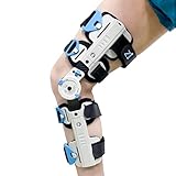 Z1 K10 Eco Hinged ROM Knee Brace - Carbon Fiber Post Op Knee Immobilizer Lightweight Adjustable Leg Braces Medical Orthopedic Support for ACL, PCL, MCL Injury & After Surgery for Women & Men
