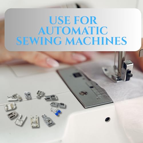 Image of ZENITH 11 Pcs Sewing Machine Presser Feet Accessories Kit, Compatible with Brother, Usha Janome, Singer Low Shank, Multiple Stitch Functions (11PC KIT + 25 Transparent Bobbin)