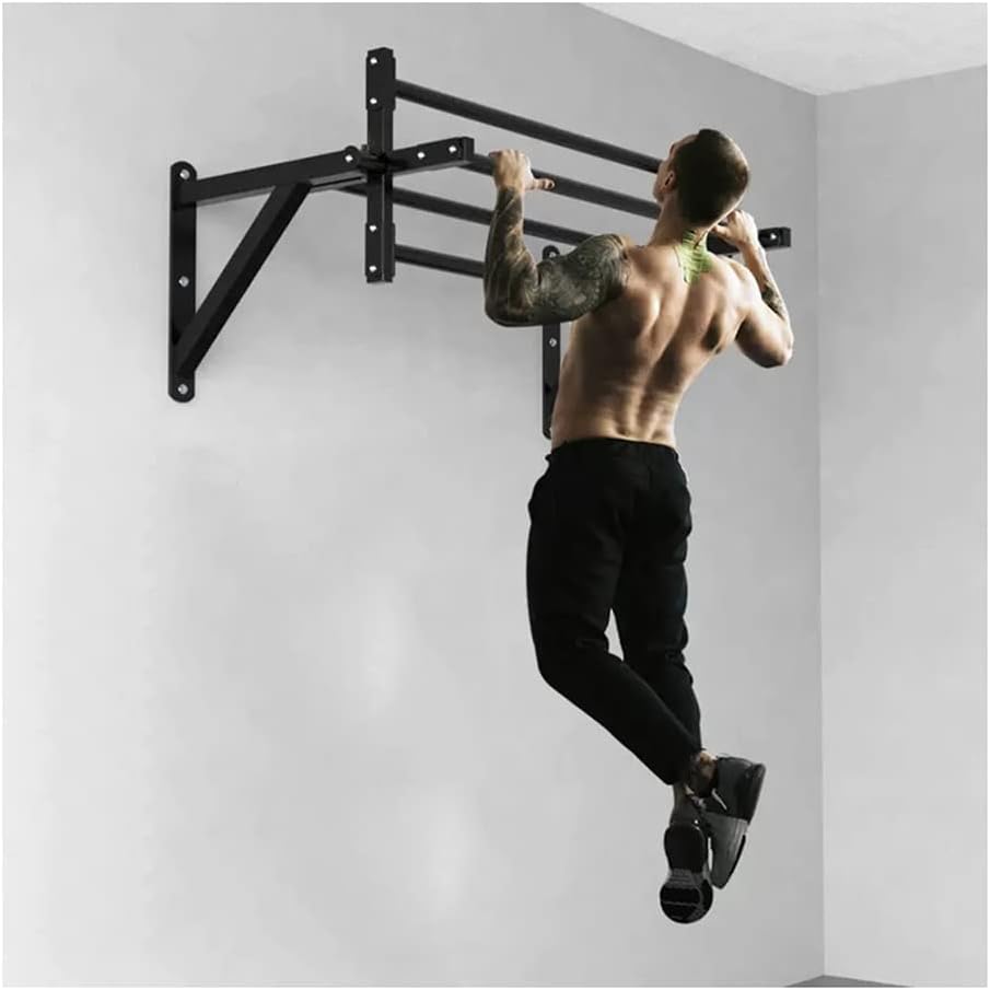 Buy Wall Mounted Steel Pull Up Bar, Rotating Horizontal Bar Parallel Bar Climbing Frame, Upper
