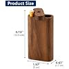 Wooden Keepsake Box with 360-Degree Rotating Walnut Wood Lid with 2 Metal Tubes - 4