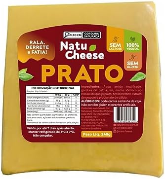 NatuCheese, Queijo Vegetal Tipo Prato NatuCheese 240g