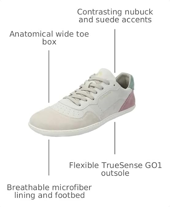GROUNDIES Nova GO1 Barefoot Shoes for Women - Versatile Sneakers for Women with Wide Toe Box, Microfiber Liner and Insole, and Flexible Outsole
