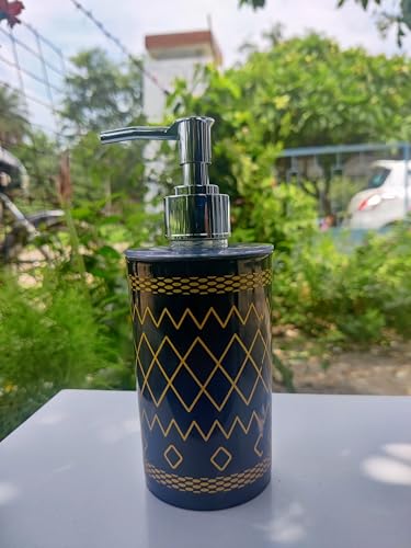 Image of Unbreakable Liquid Soap /Liquid /Shampoo /Hand wash /Sanitizer /Lotion Dispenser Bottle for Kitchen, Wash-Basin and Bathroom 350 ml Dispenser (Black Gold)(Plastic)