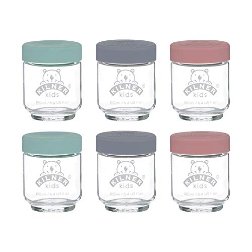 Kilner 0025.017 Set van 6 Kids Potten 190ml, Glas