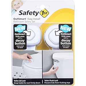 Safety 1st Room Solutions: No-Tools Baby Proof Bathroom Safety Kit – Includes Locks for Toilet