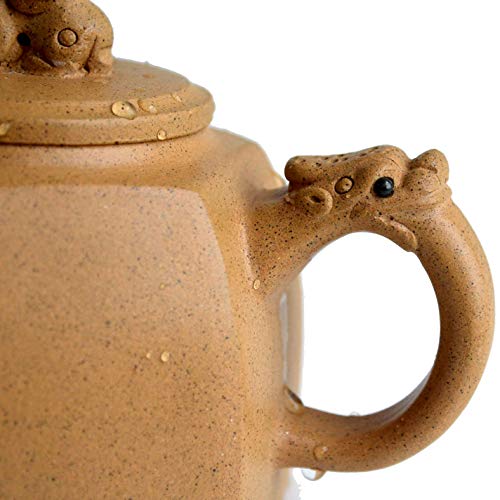 YXHUPOT Teapot Chinese Dragon Pixiu Yixing Clay Pots Yellow Zisha Infusers for Gongfu Tea Handmade (Yellow clay), 1 by YXHUPOT - Used condition - Image 5