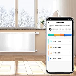 SALCAR TRV801W Thermostaatkoppen, 3 stuks, wifi, thermostaat, compatibel met Alexa en Google Assistent, Tuya, programmeerbaar, thermostaat, geen gateway nodig SALCAR TRV801W Thermostaatkoppen, 3 stuks, wifi, thermostaat, compatibel met Alexa en Google Assistent, Tuya, programmeerbaar, thermostaat, geen gateway nodig