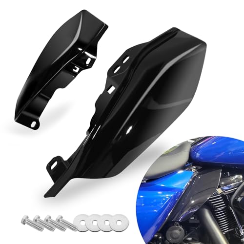 Defletores de ar de armação média preto brilhante defletor de proteção térmica 2009-2024 para Harley