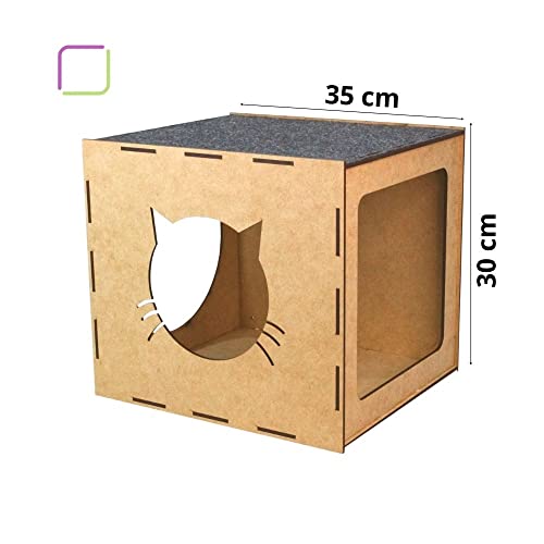 Kit Play ground para gatos nicho toca casinha ponte comedouro arranhador rede escadinha kits 7 a 9 p
