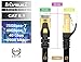 bivani Cat 8.1 Premium 7.5 m Network Cable - 40 Gbps - 25GBase-T / 40GBase-T - 2000 MHz PIMF - S/FTP Shielded Gigabit Cat 8 Ethernet Cable with RJ45 Connector/Nylon Protection - Elite Series - 7.5 M