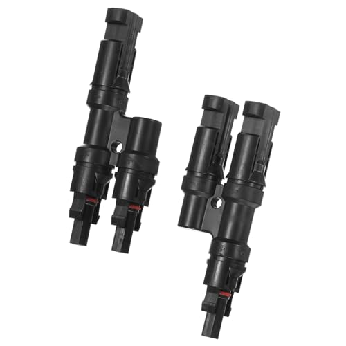 M METERXITY 1-Pair Solar Panel Connector 2 to 1 T Branch Parallel Adapter 2 Way 1500V IP67 Solar Panel Splitter for Parallel Connection Solar Panel Cable Splitter Coupler [M/FF & F/MM]