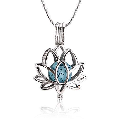Maromalife Essential Oil Diffuser Necklace for Women, Stainless Steel Lava Stone Oil Diffuser Pendant Aromatherapy Diffuser Necklace with 8 Lava Stones, Aroma Necklace Gift Set for Mom, Women, Girls Maromalife Essential Oil Diffuser Necklace for Women, Stainless Steel Lava Stone Oil Diffuser Pendant Aromatherapy Diffuser Necklace with 8 Lava Stones, Aroma Necklace Gift Set for Mom, Women, Girls