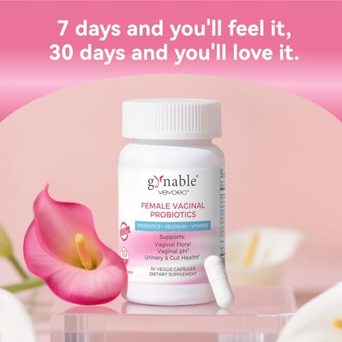 Gynable Vaginal Probiotic for Women- Female Probiotic for pH Balance,Upgraded to 10 Billion CFU Probiotics Odor Control, Yeast Balance, Promote Healthy Vaginal Flora & Feminine Health