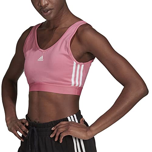 adidas W 3s Cro Vest top court femme noir avec trois bandes latérales