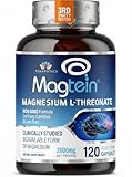 Magnesium L Threonate, Magtein, Brain Supplement for Memory, Focus, Sleep and Cognitive Support, High Absorption Magnesium L-Threonate, Non-GMO, No Laxative Effect – 2,000 mg, 120 Vegan Capsules
