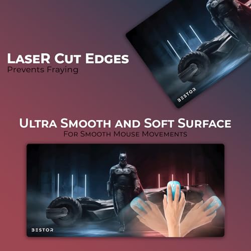 Image of BESTOR Ultra-Smooth Surface, Anti-Fray Laser Cut Edges, Non-Slip Rubber Base Desk Mat - Large Gaming Mouse Pad Waterproof Surface Mouse pad for Laptop (Multy Color)
