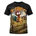 F Caw F Rooster Funny Bird Chicken T-Shirt, Farm Animal Meme Graphic Creative 3D Print Unisex Short Sleeve Crewneck Tee (US, Alpha, 3X-Large, Regular, Regular)