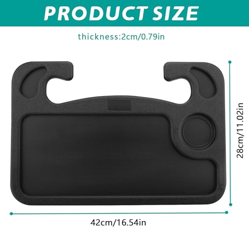 Auto Lenkrad Tisch,Multifunktionaler Lenkrad Schreibtisch, Tragbare Lenkrad Tisch,Tragbarer Laptop Tablett, Esstisch & Organizer für die meisten Fahrzeuge, Schwarzer Autotisch für Arbeiten, Essen & Re
