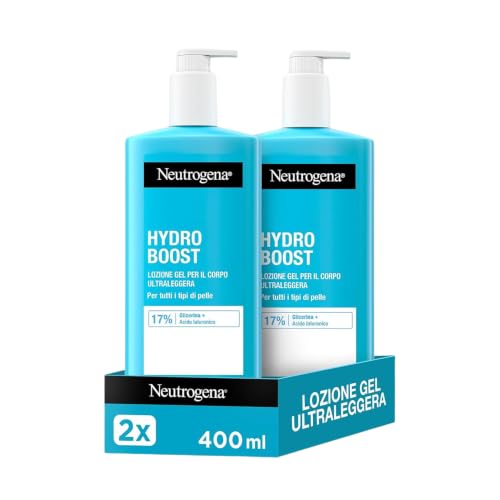 Neutrogena Hydro Boost Lozione Gel per il Corpo Ultraleggera, 2 x 400 ml