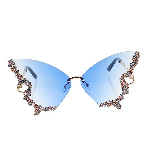 VERDANVERSE Gafas de Sol sin con Forma de Diseño Decorativo con