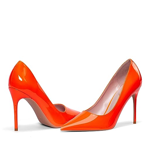 Image of Elisabet Tang High Heels, Womens Pointed Toe Slip on Stilettos Party Wedding Pumps Basic Shoes