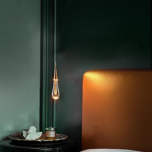 Aplique de pared LED de aluminio de 5W y diseño de lágrima moderna con pantalla de cristal 8