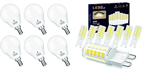 Sailstar 6Pack A15 Led Bulb Warm White 2700K & 8Pack Non-Dimmable G9 Daylight White 6000K #TOP8