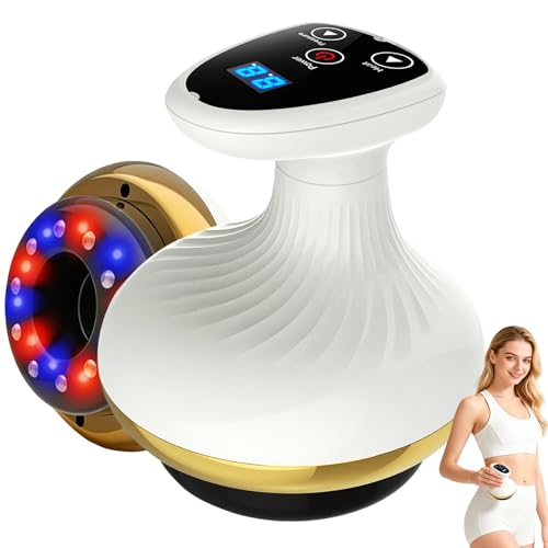 Cellulite Massagegerät 4-in-1 Anti Cellulite Vakuum Massagegerät Gua Sha Elektrisch Massager mit 9 Saugstufen & Wärmetherapie für Körperstraffung Lymphdrainage & Durchblutung